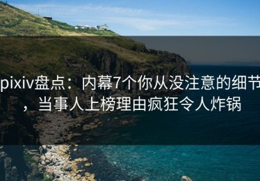 pixiv盘点：内幕7个你从没注意的细节，当事人上榜理由疯狂令人炸锅