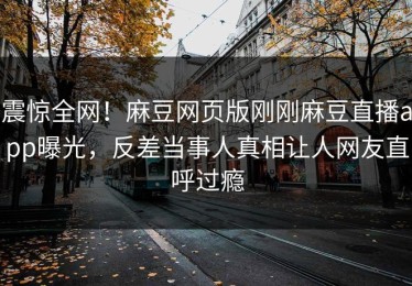 震惊全网！麻豆网页版刚刚麻豆直播app曝光，反差当事人真相让人网友直呼过瘾