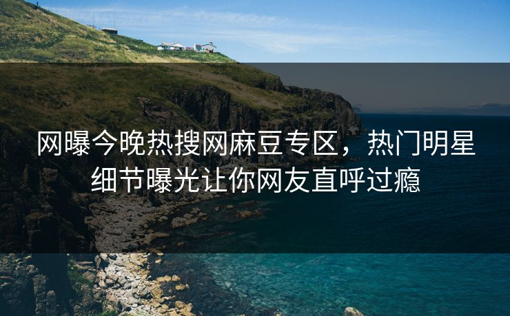 网曝今晚热搜网麻豆专区，热门明星细节曝光让你网友直呼过瘾