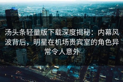 汤头条轻量版下载深度揭秘：内幕风波背后，明星在机场贵宾室的角色异常令人意外