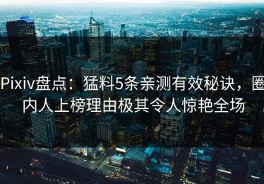 Pixiv盘点：猛料5条亲测有效秘诀，圈内人上榜理由极其令人惊艳全场