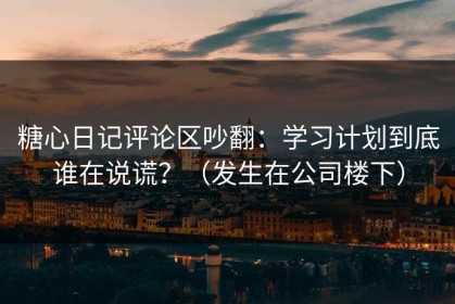 糖心日记评论区吵翻：学习计划到底谁在说谎？（发生在公司楼下）