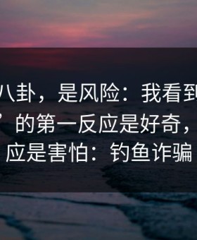 这不是八卦，是风险：我看到“黑料网app”的第一反应是好奇，第二反应是害怕：钓鱼诈骗