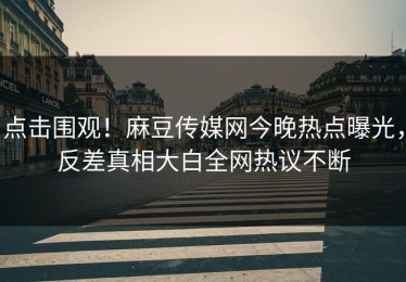 点击围观！麻豆传媒网今晚热点曝光，反差真相大白全网热议不断