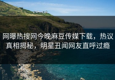 网曝热搜网今晚麻豆传媒下载，热议真相揭秘，明星丑闻网友直呼过瘾