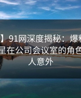 【震惊】91网深度揭秘：爆料风波背后，明星在公司会议室的角色彻底令人意外