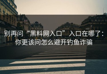 别再问“黑料网入口”入口在哪了：你更该问怎么避开钓鱼诈骗