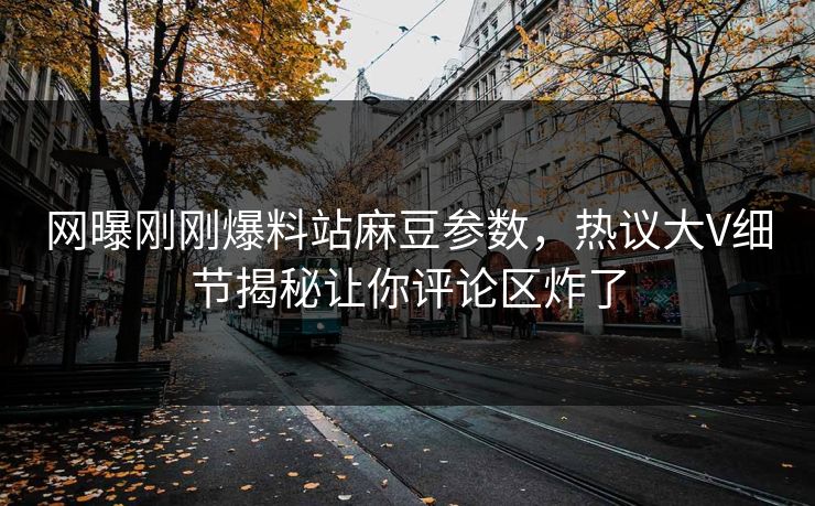 网曝刚刚爆料站麻豆参数，热议大V细节揭秘让你评论区炸了