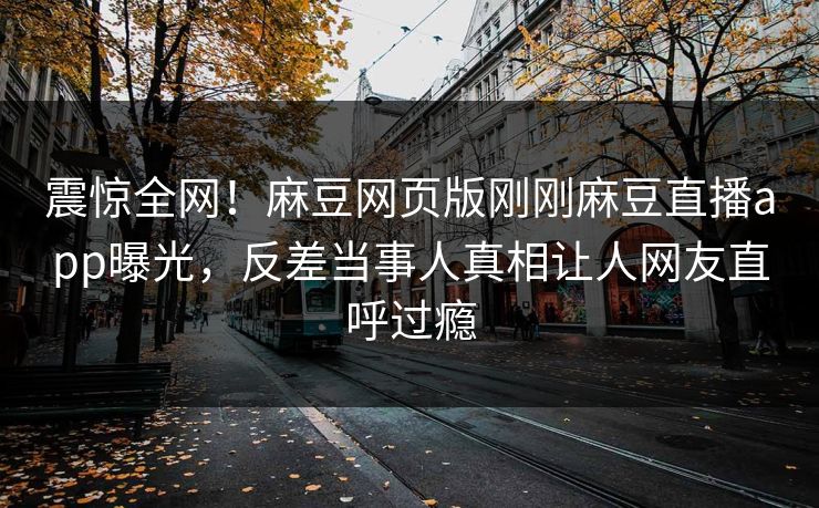 震惊全网！麻豆网页版刚刚麻豆直播app曝光，反差当事人真相让人网友直呼过瘾