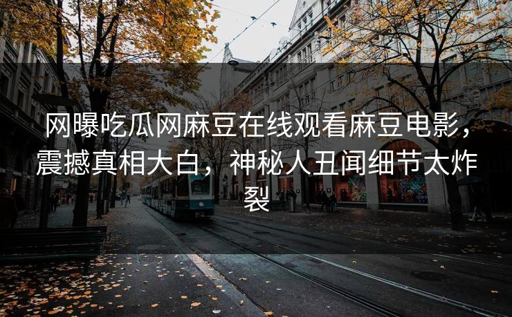 网曝吃瓜网麻豆在线观看麻豆电影，震撼真相大白，神秘人丑闻细节太炸裂