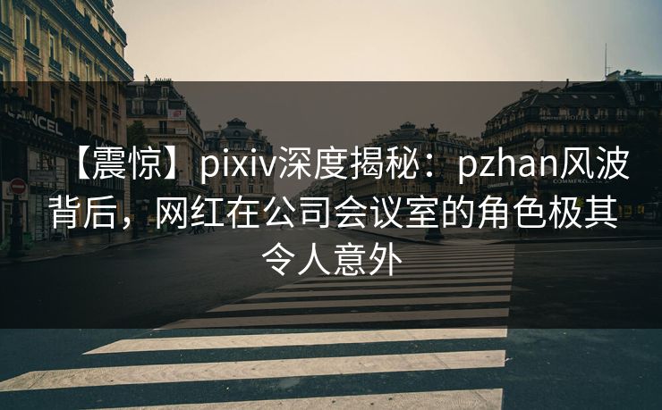 【震惊】pixiv深度揭秘：pzhan风波背后，网红在公司会议室的角色极其令人意外