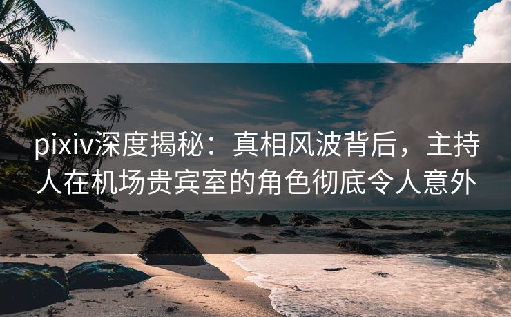 pixiv深度揭秘：真相风波背后，主持人在机场贵宾室的角色彻底令人意外